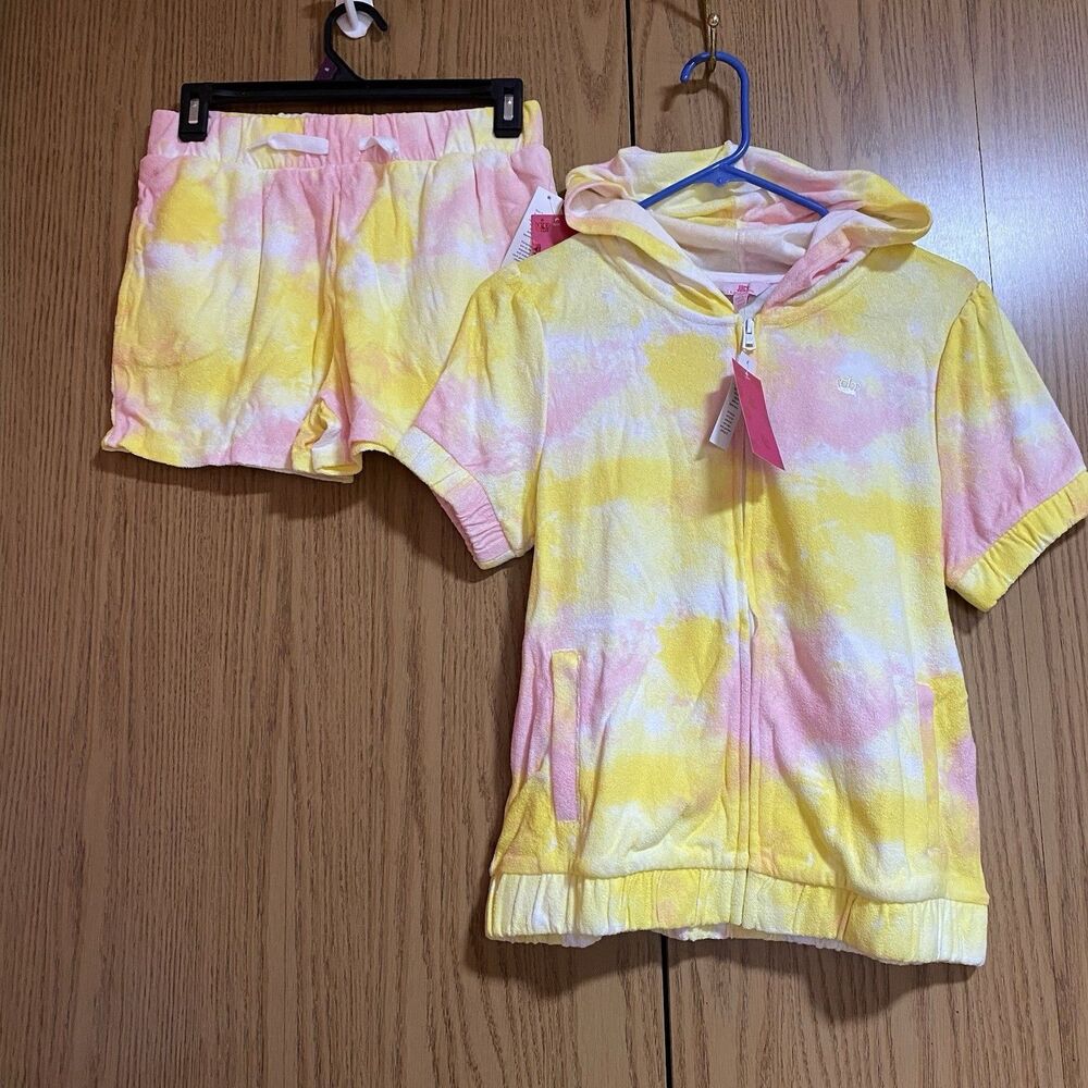 NWT Juicy Couture Girl’s XL (16) Terry Cloth Jacket & Shorts Set